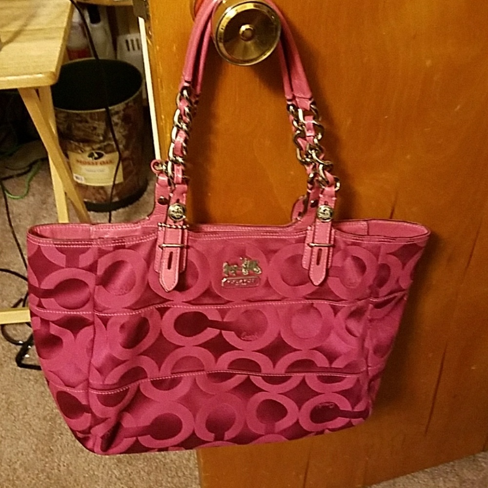 Pink coach purse